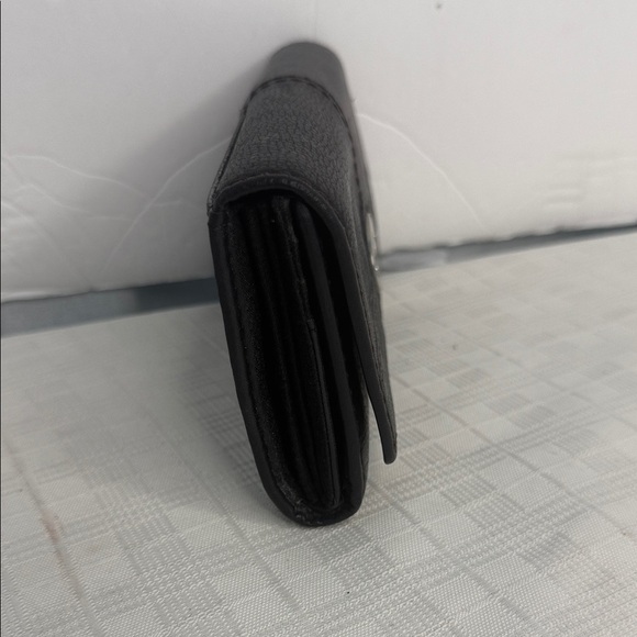 Fossil Black Pebble Leather Triple Compartments Bifold Clutch Wallet - Picture 4 of 8